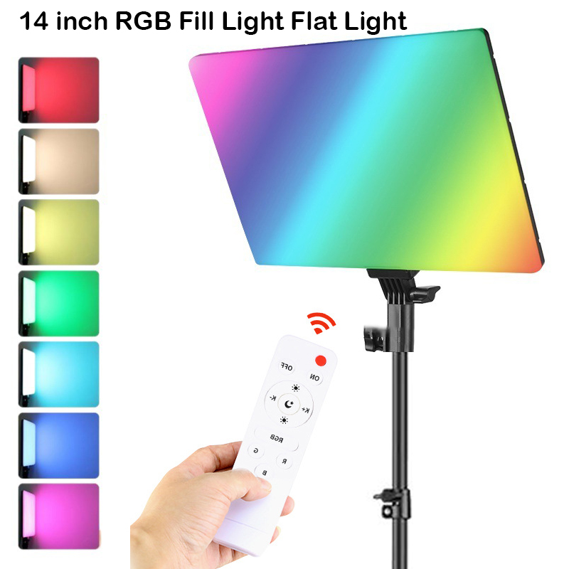 Led Light Panel Stream - RGB 14'' LED 비디오 라이트 원격