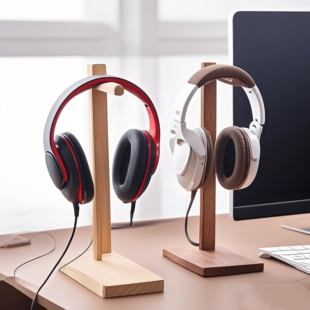 Esports Gaming Headphones - 나무 헤드폰 스탠드 이어폰 디스플레이 랙