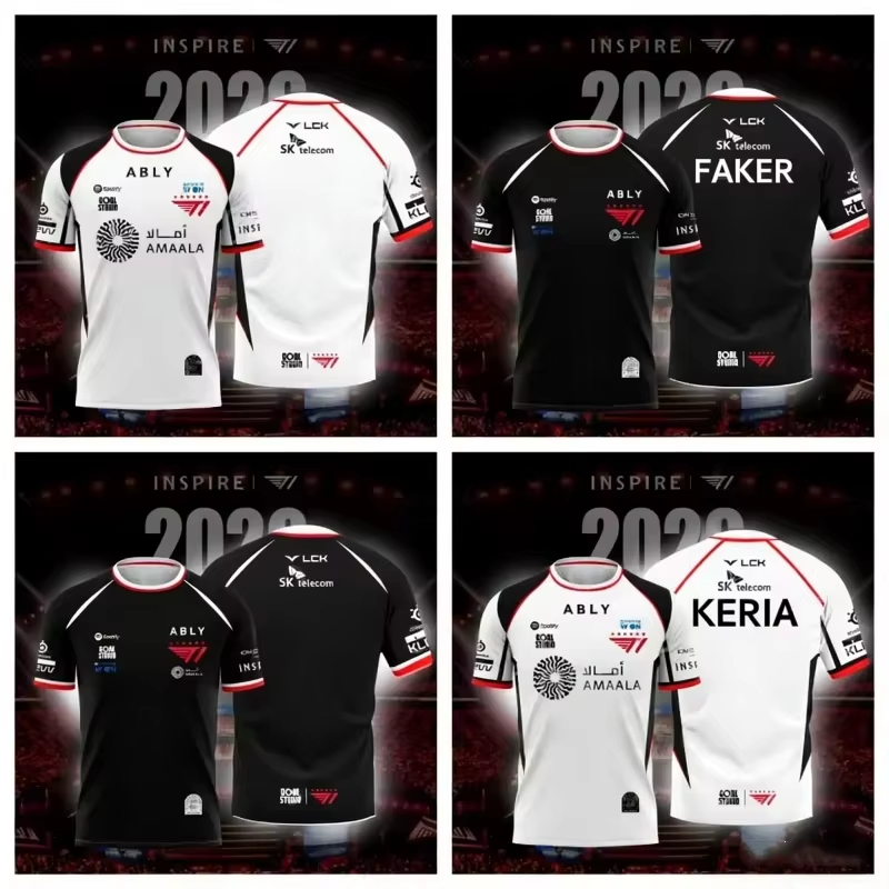 Esports Gaming Jersey - 2026-2027년, 새로운 T1 e스포츠 팀 유니폼,
