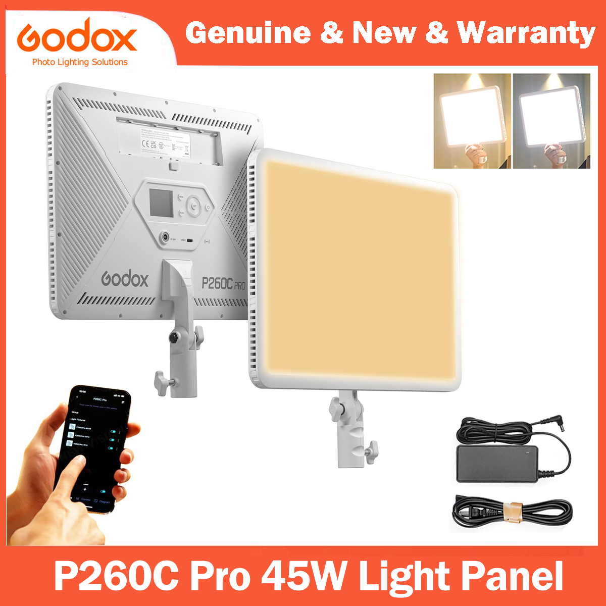 Led Light Panel Stream - Godox P260C Pro LED 비디오 라이트