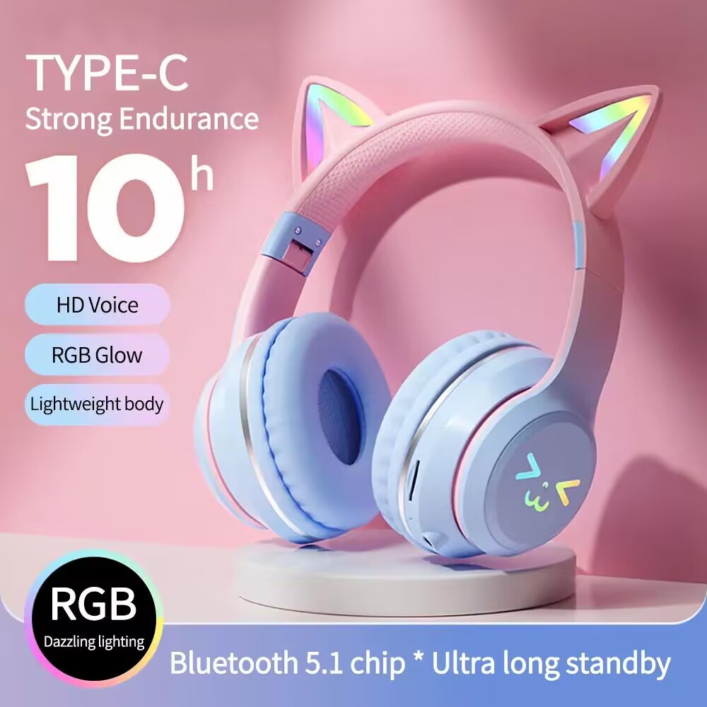 Esports Gaming Headphones - RGB 글로우 이어폰 무선 이어 버드