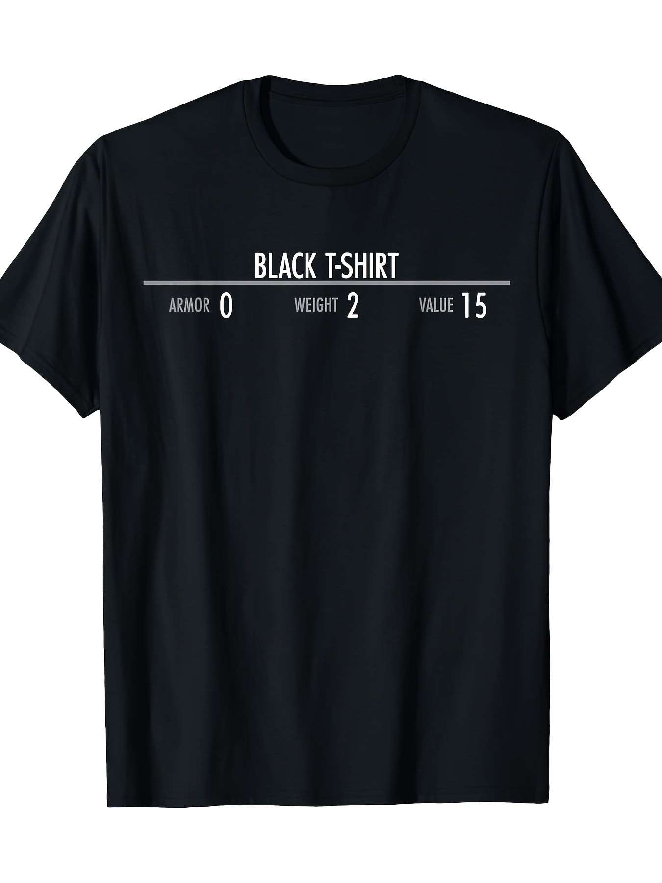 Esports Gaming Shirts - 스카이림 갑옷 스태츠 그래픽 티 재미있는