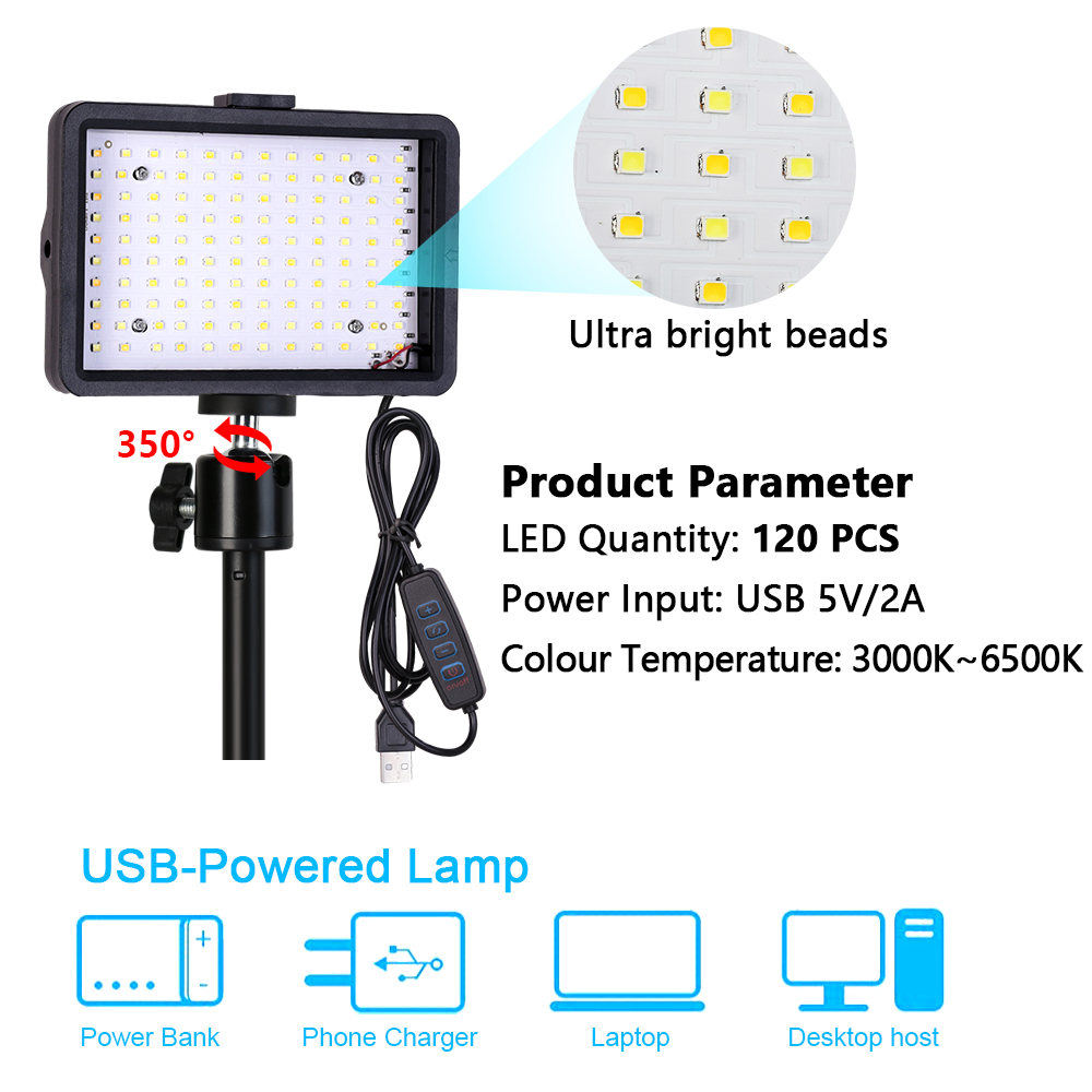 USB 5V LED 보조 조명 패널, 6인치 정사각형  - Led Light Panel Stream 리뷰 및 가격